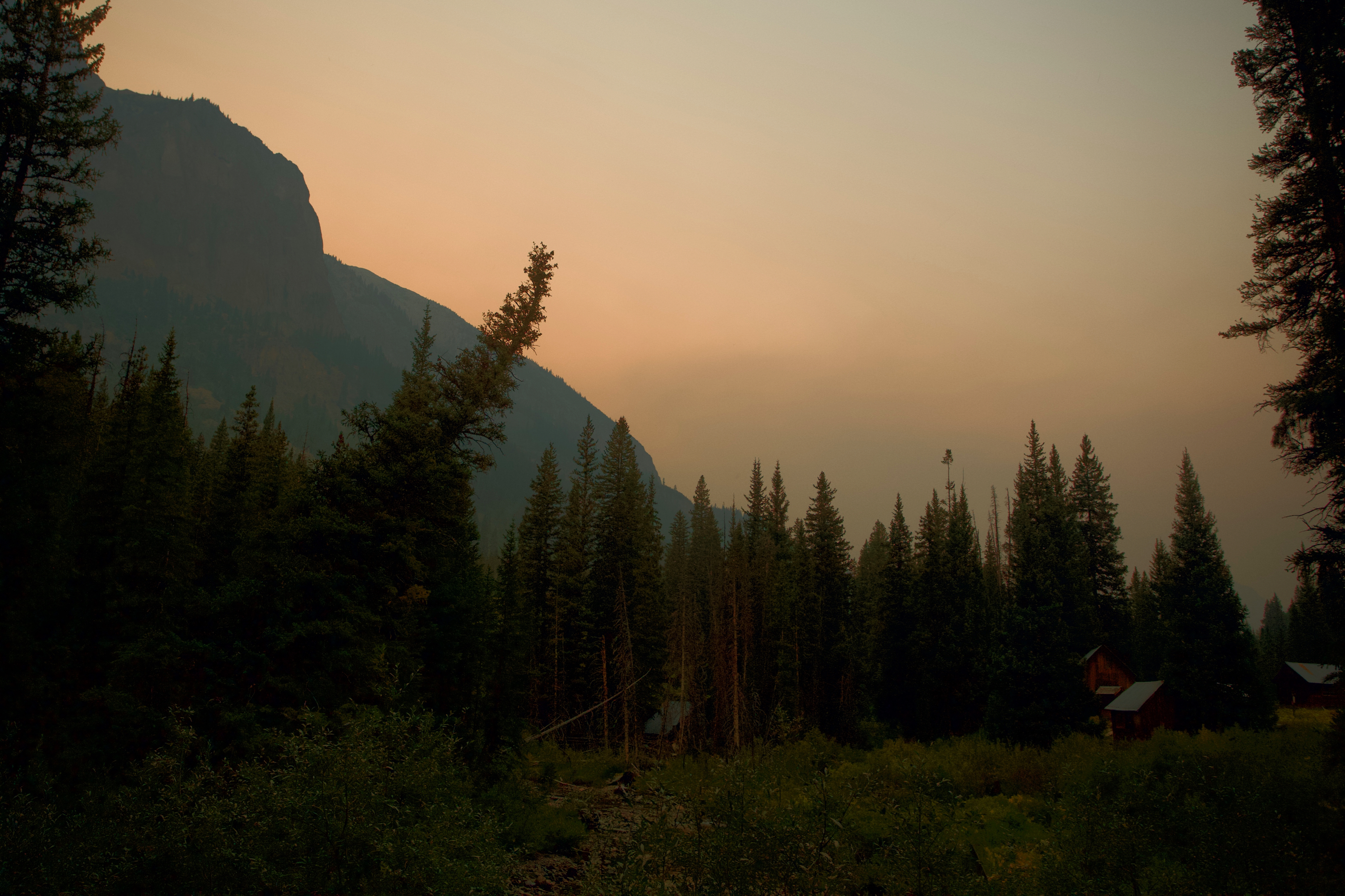 Smoke in the mountains